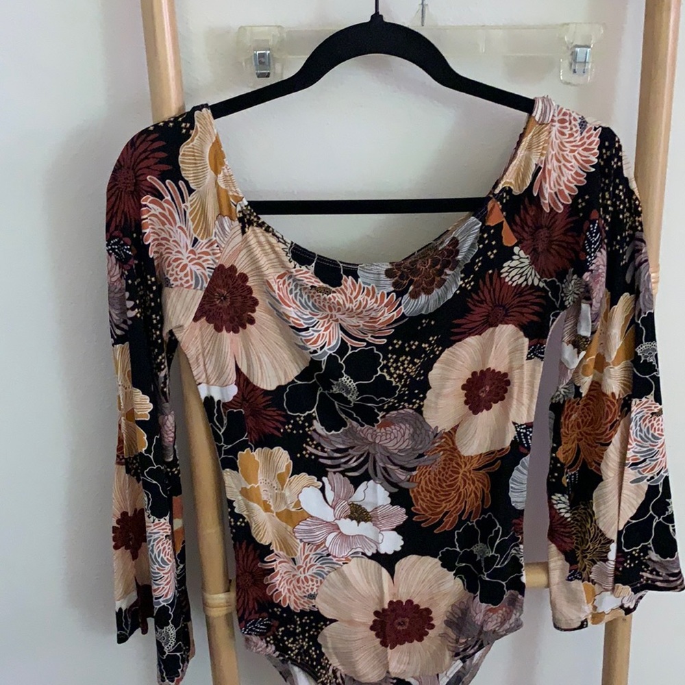 Off Shoulder Floral Bodysuit